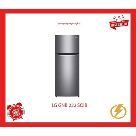 Jual KULKAS LG 2 PINTU 225 LITER 70 WATT INVERTER GNB 222 SQIB