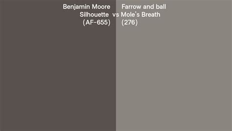 Benjamin Moore Silhouette Af 655 Vs Farrow And Ball Moles Breath