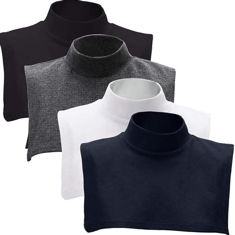 Fake Turtleneck Dickey Detachable Collars Set Half Top Mock Blouse Collar For Women Men