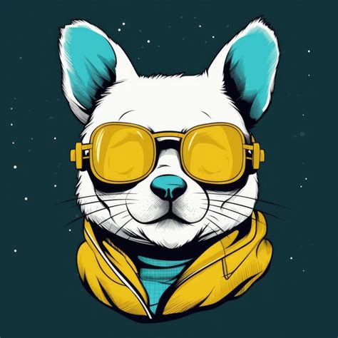 Premium Ai Image Dope Chill Animal Sticker