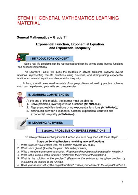 2 Exponential Functions LM RO General Mathematics Grade 11 Q1 LP 5 II