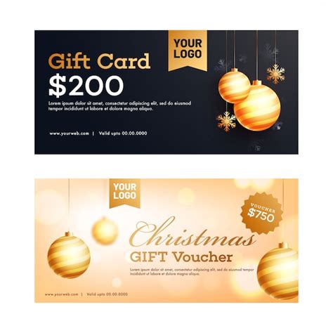 Premium Vector | Christmas gift vouchers.