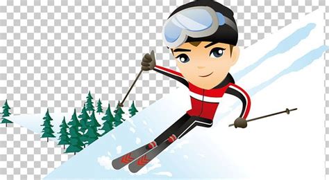 Cartoon Snow Skier