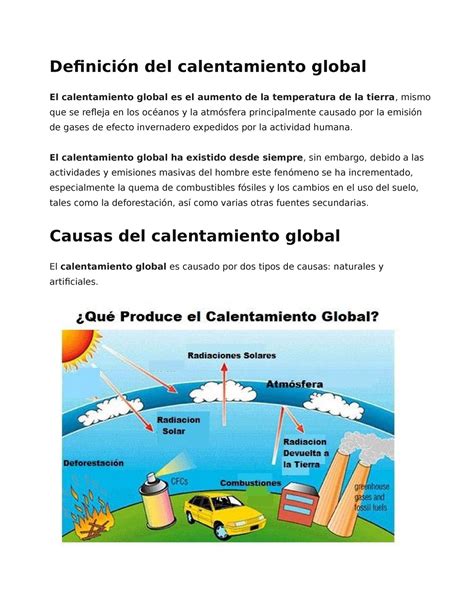 Definici N Del Calentamiento Global Deinici N Del Calentamiento