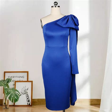 Single shoulder back butterfly knot dress Re – debulp