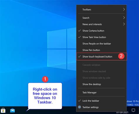 How To Add Or Remove Touch Keyboard Icon In Windows Taskbar Gear