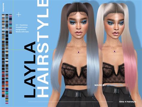 Leah Lillith's LeahLillith Layla Hairstyle | sims 4 cc custom content #ts4cc hair hairstyle ...