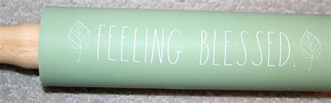 Rae Dunn Rolling Pin Sage Green Feeling Blessed 15 Inch EBay