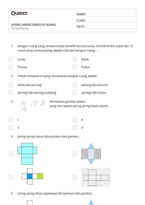 Lembar Kerja Volume Dan Luas Permukaan Kerucut Untuk Kelas Di