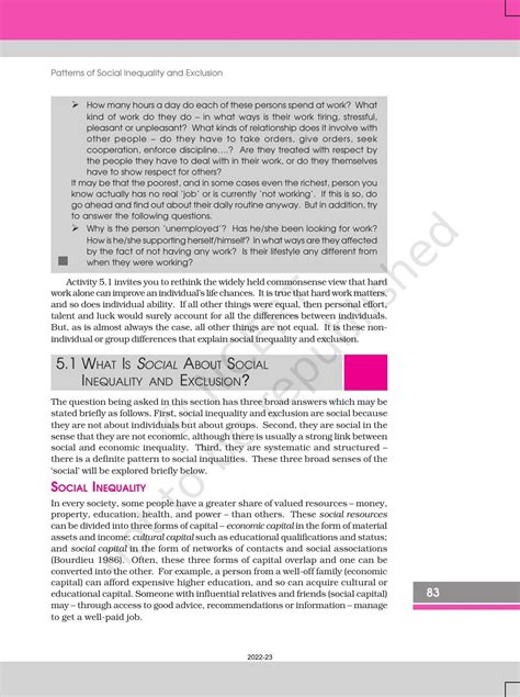 Ncert Book For Class Sociology Chapter Patterns Of Social