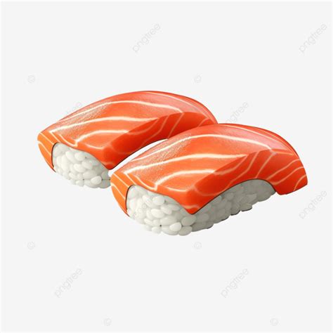 Objetos Japoneses Sushi Salm N Ilustraci N D Png Asi Tico Sushi