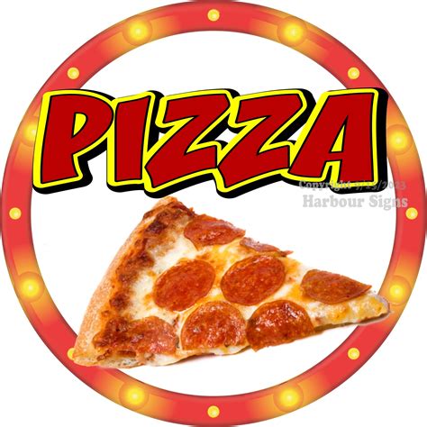 Pizza Decal Food Truck Concession Vinyl Sticker Harbour Signs Food Decals