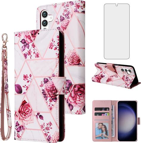 Asuwish Compatible With Samsung Galaxy A15 5G Wallet Case And Tempered