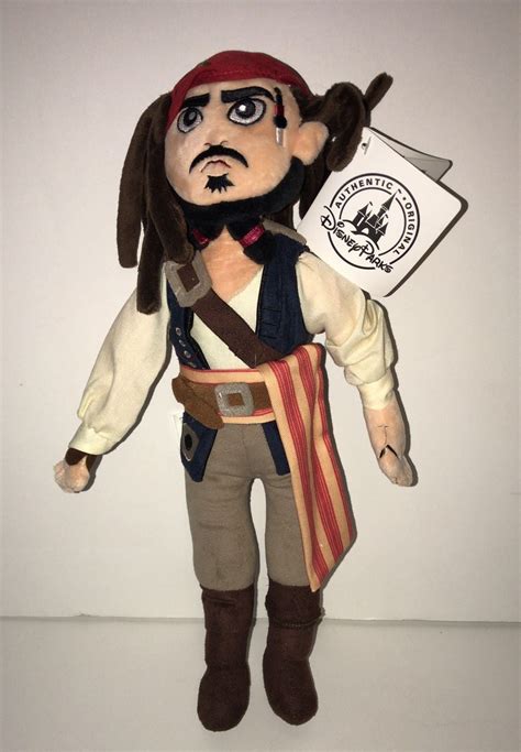 Disney Parks Pirates Of The Caribbean Jack Sparrow 15in Plush New With