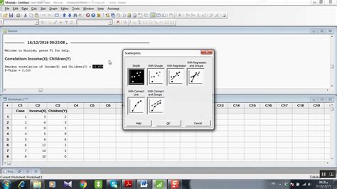 Statistic Using Minitab Correlation And Regression Youtube