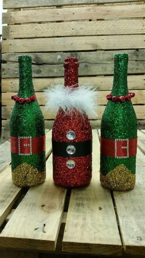 Santa And His Elves Wine Bottles 10 3 2016 Wine Bottle Diy Crafts