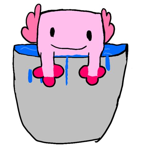 Drew The Bucket Of Axolotl Rminecraft