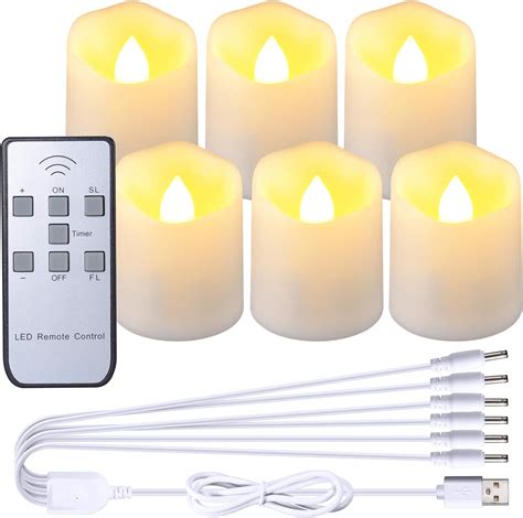 Amazon Ymenow LED Rechargeable Votive Candles With Remote Timer 6