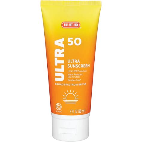 H E B Travel Size Ultra Sunscreen Lotion Spf 50 Shop Bath And Skin