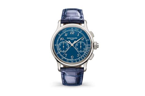 Patek Philippe In Platinum With Blue Grande Feu Enamel Dial