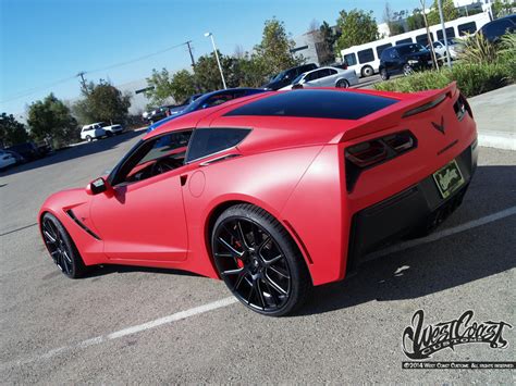 Matte Red Corvette | WRAPFOLIO