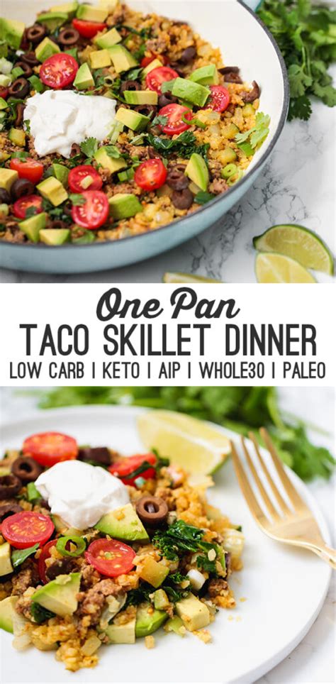 One Pan Taco Skillet Dinner Paleo Keto Whole30 Aip Unbound Wellness