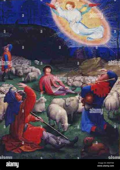 Gerard Horenbout Annunciation To The Shepherds Stock Photo Alamy