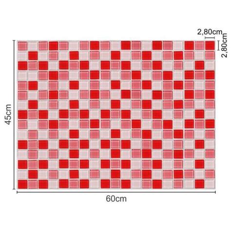 Revestimento Pastilhas De Vidro Em Tons De Vermelho 270 MadeiraMadeira