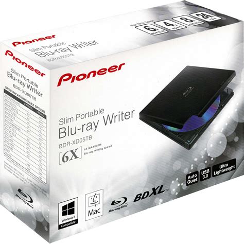 Blu Ray Bdxl Recorder Pioneer Usb 30 6x8x24x Portable Slimline