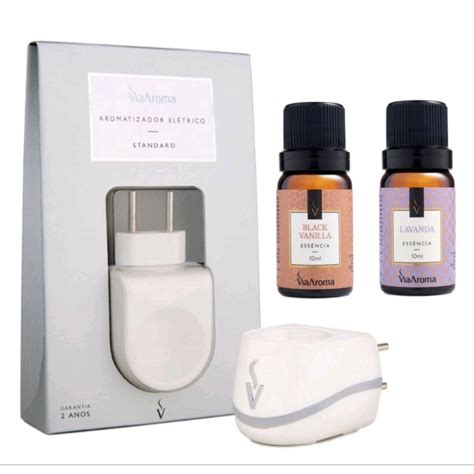 Kit Aromatizador Difusor Essencia Branco Via Aroma Essencia