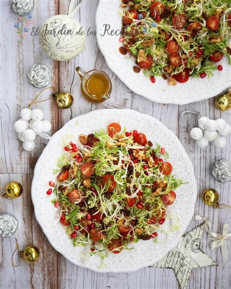 Ensalada De Escarola Tomate Y Granada Muy Rica El Jardín De Las Recetas