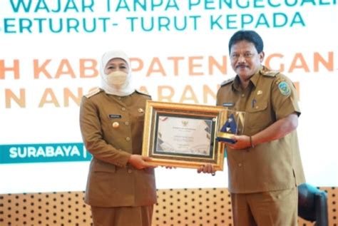 Pemkab Nganjuk Raih Opini WTP 5 Kali Beruntun Plt Bupati Marhaen Buah