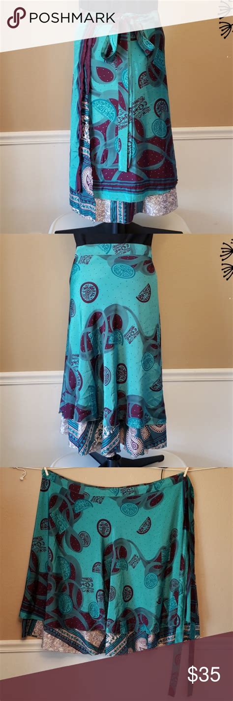 Darn Good Yarn Silk Sari Wrap Skirt | Wrap skirt, Clothes design, Fashion