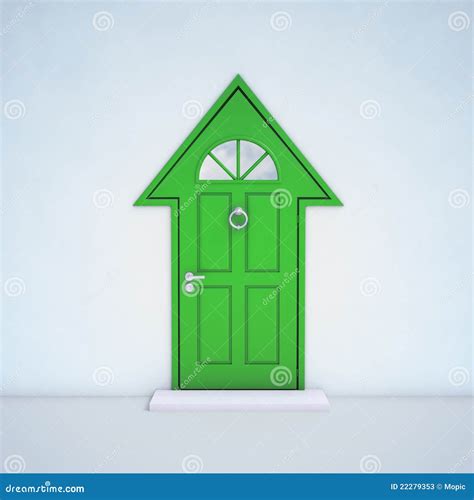 Entrance Door Illustration Set Cartoon Vector