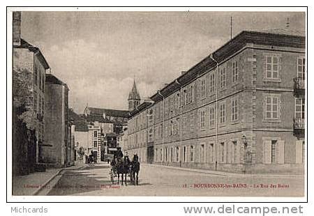 Bourbonne Les Bains Cpa Bourbonne Les Bains La Rue Des Bains