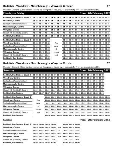 Arriva 685 Bus Timetable