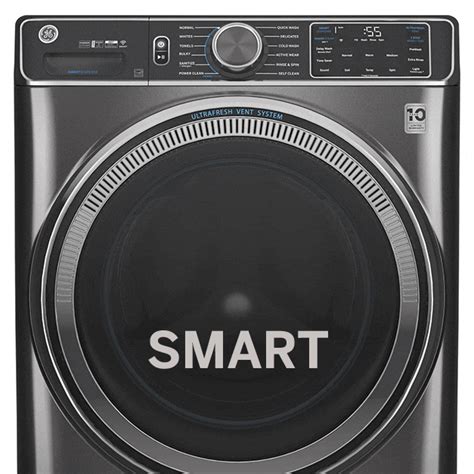 Ge 48 Cu Ft Smart White Front Load Washer With Odorblock Ultrafresh Vent System And Sanitize