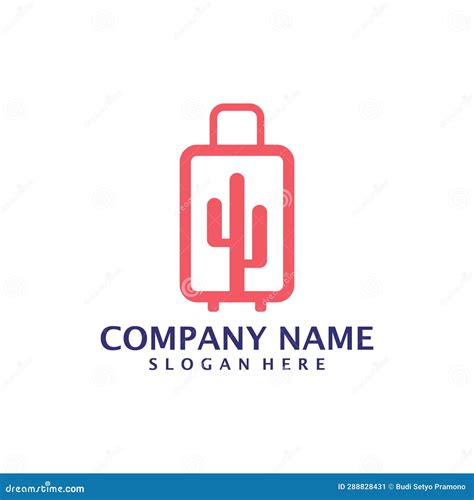 Cactus With Suitcase Logo Design Vector Cactus Suitcase Logo Design