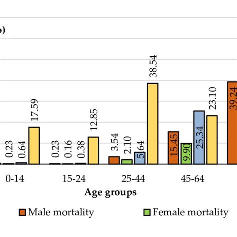 A Monthly Distribution Chart Of The Mortality Rates Per 100000