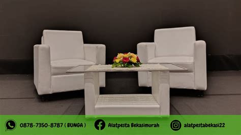 Rental Meja Kotak Kaca VIP Rangka Stainless Jakarta Selatan