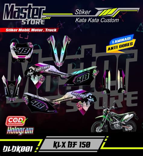 Sticker DECAL HOLOGRAM PELANGI KLX BF Stiker Lis Variasi KLX 150 G BF