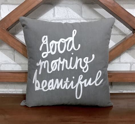 30 Sale Good Morning Beautiful Pillow Couple Valentine Etsy