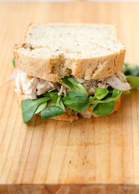 Receta De Sandwich De Pollo Asado 2 Bread Slices