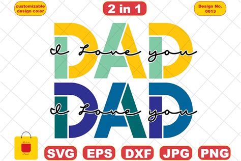 I Love You Dad Svg File Dad Svg File Father S Day Svg File Etsy