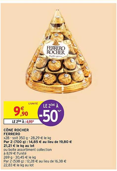 Promo Cône Rocher Ferrero chez Intermarché iCatalogue fr