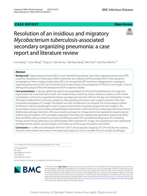 Pdf Resolution Of An Insidious And Migratory Mycobacterium