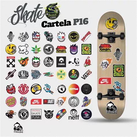 Kit 51 Adesivos Skate Carro Moto Caminhão Bike Atacado P16