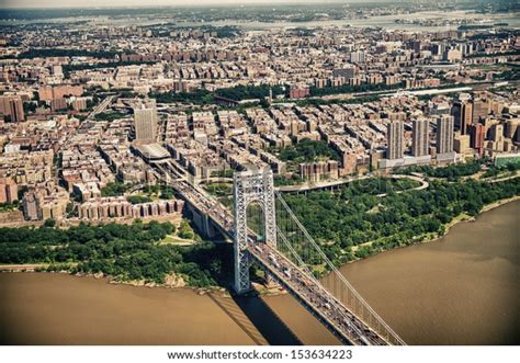 Wonderful Aerial View George Washington Bridge Stock Photo (Edit Now ...