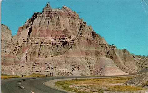 Vampire Peak Decar Pass Bad Lands National Monument South Dakota Sd Postcard Pm United States