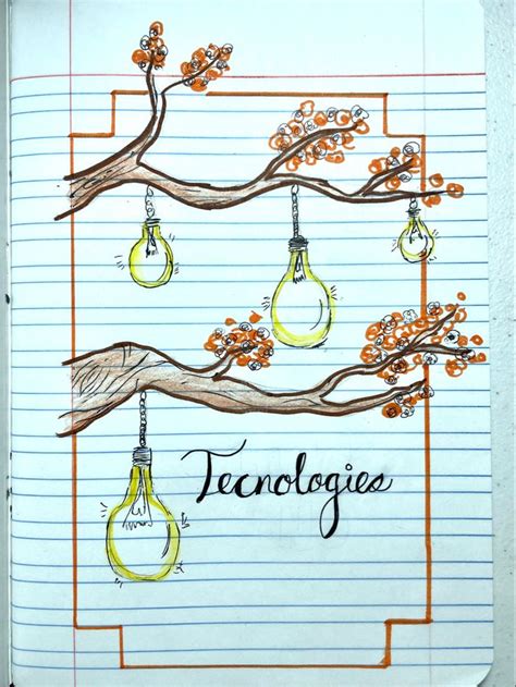 Technologies Cover Page Cuaderno De Notas Portada De Tecnologia